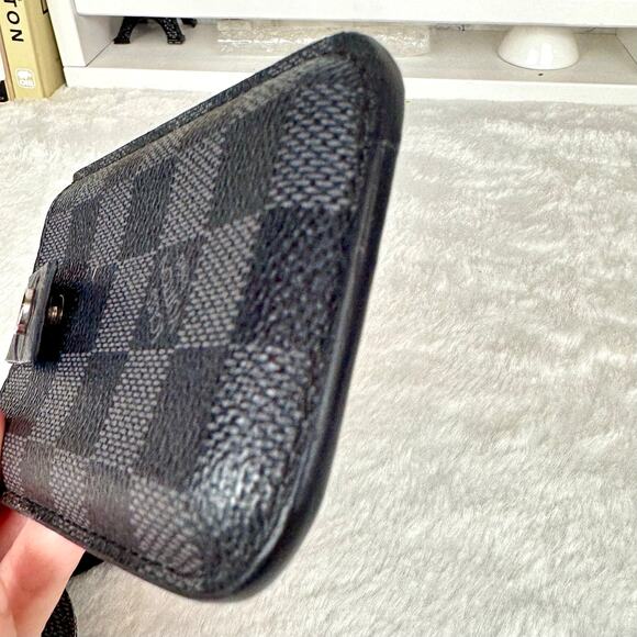 Louis Vuitton Damier Graphite black Card case keychain converted CUSTOM - Picture 11 of 16